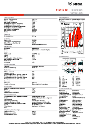 Sollevatori Telescopici Fissi Bobcat T40140 IIIB