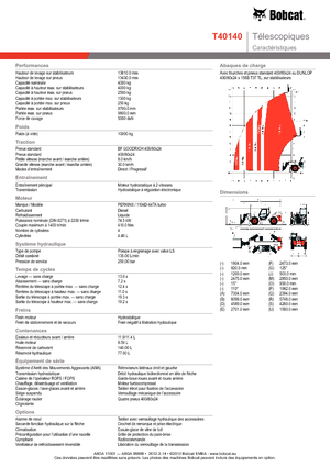 Sollevatori Telescopici Fissi Bobcat T 40140