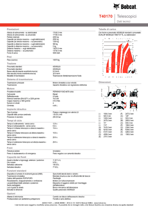 Sollevatori Telescopici Fissi Bobcat T 40170