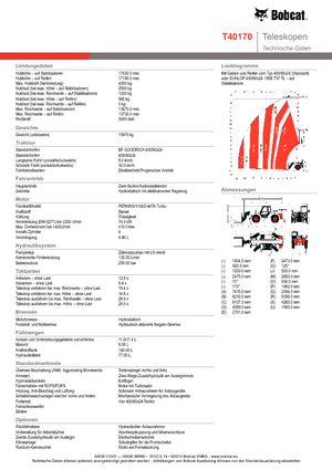 Sollevatori Telescopici Fissi Bobcat T 40170