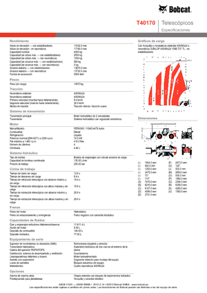 Sollevatori Telescopici Fissi Bobcat T 40170