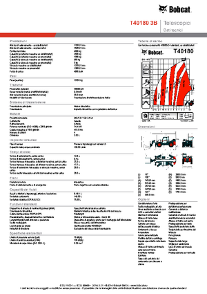 Sollevatori Telescopici Fissi Bobcat T40180 IIIB