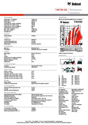 Sollevatori Telescopici Fissi Bobcat T40180 IIIB