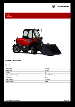 Sollevatori Telescopici Fissi Weidemann T4108