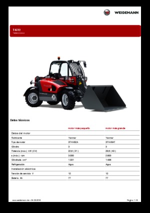 Sollevatori Telescopici Fissi Weidemann T4512