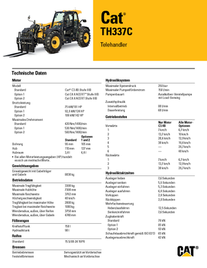 Sollevatori Telescopici Fissi Caterpillar TH337C