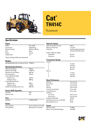 Sollevatori Telescopici Fissi Caterpillar TH414C