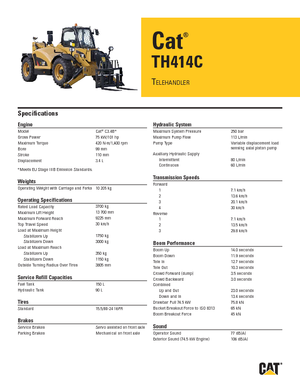 Sollevatori Telescopici Fissi Caterpillar TH414C