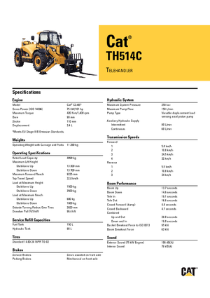 Sollevatori Telescopici Fissi Caterpillar TH514C