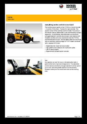 Sollevatori Telescopici Fissi Wacker Neuson TH744
