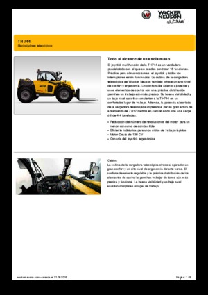 Sollevatori Telescopici Fissi Wacker Neuson TH744