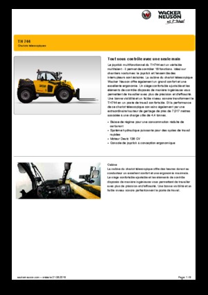 Sollevatori Telescopici Fissi Wacker Neuson TH744