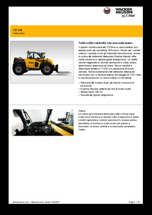 Sollevatori Telescopici Fissi Wacker Neuson TH744
