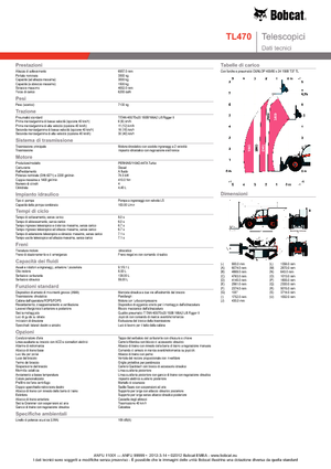Sollevatori Telescopici Fissi Bobcat TL 470