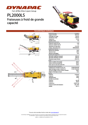 Frese stradali gommate/cingolate Dynapac PL 2000 LS
