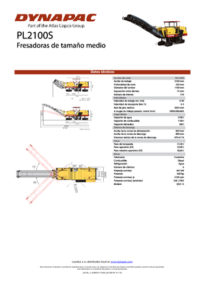 Frese stradali gommate/cingolate Dynapac PL 2100 S