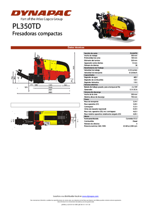Frese stradali gommate/cingolate Dynapac PL 350 TD