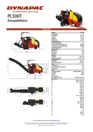 Frese stradali gommate/cingolate Dynapac PL 500 T