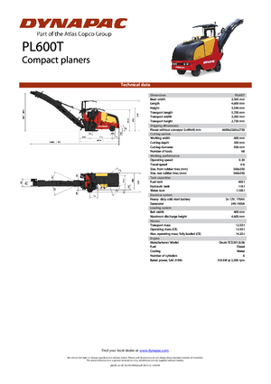 Frese stradali gommate/cingolate Dynapac PL 600 T