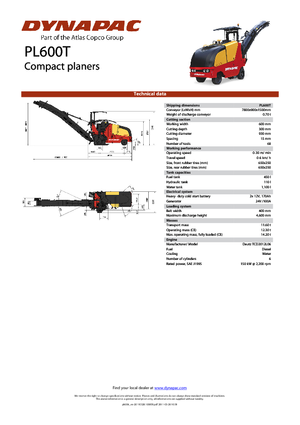 Frese stradali gommate/cingolate Dynapac PL 600 T