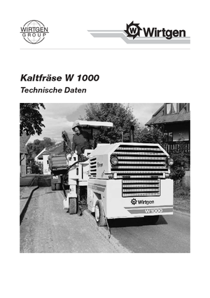 Frese stradali gommate/cingolate Wirtgen W 1000