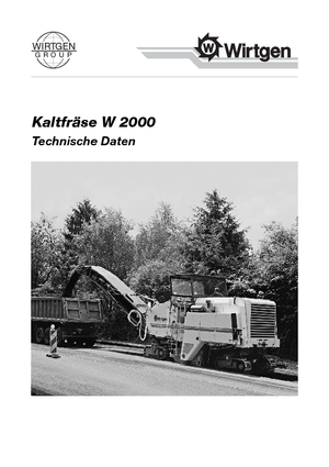 Frese stradali gommate/cingolate Wirtgen W 2000