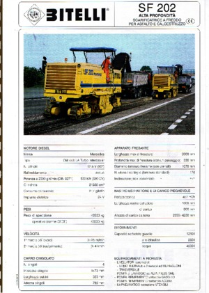 Frese stradali gommate/cingolate Bitelli SF 202