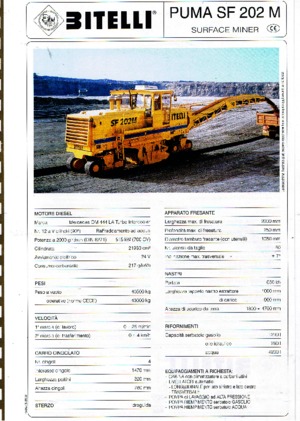 Frese stradali gommate/cingolate Bitelli SF 202 M