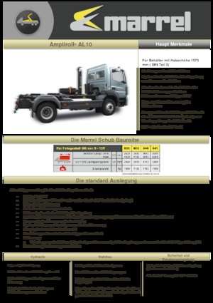 Autocarri con cassone ribaltabile roll off Marrel AL 10 DIN 41 B