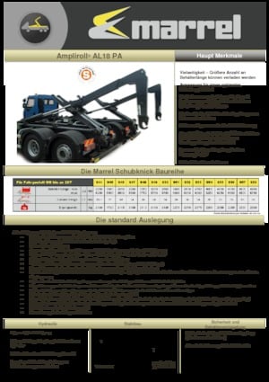 Autocarri con cassone ribaltabile roll off Marrel AL 18 PA S 50