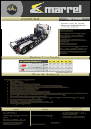 Autocarri con cassone ribaltabile roll off Marrel AL 26 DIN 58 B