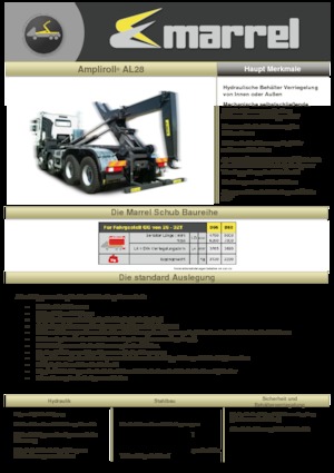Autocarri con cassone ribaltabile roll off Marrel AL 28 DIN 56