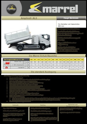 Autocarri con cassone ribaltabile roll off Marrel AL 5 DIN 32 B