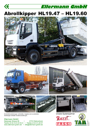 Autocarri con cassone ribaltabile roll off Ellermann HL 19.50