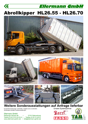 Autocarri con cassone ribaltabile roll off Ellermann HL 26.60