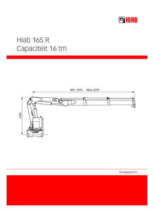Gru per autocarro su slitta Hiab 165 R-F2