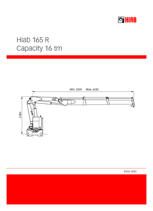 Gru per autocarro su slitta Hiab 165 R-F3