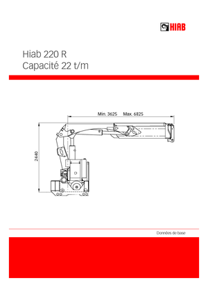 Gru per autocarro su slitta Hiab 220 R-F2