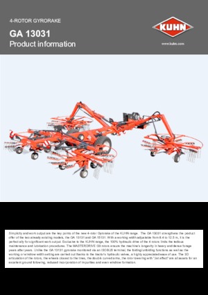 Ranghinatori rotativi Kuhn GA 13031