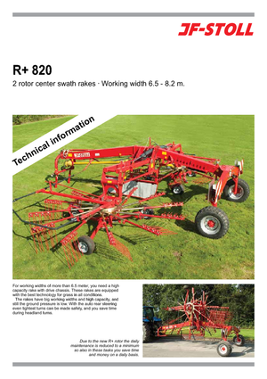 Ranghinatori rotativi JF-Stoll R 820 Plus