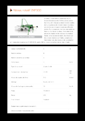 Ranghinatori rotativi Pronar ZKP 300 
