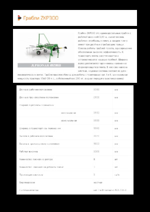 Ranghinatori rotativi Pronar ZKP 300