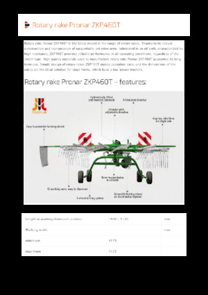 Ranghinatori rotativi Pronar ZKP 460T