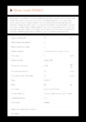 Ranghinatori rotativi Pronar ZKP 460T