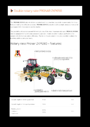 Ranghinatori rotativi Pronar ZKP 690