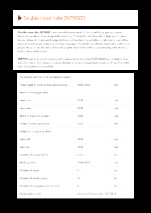 Ranghinatori rotativi Pronar ZKP 900D