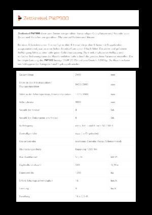 Voltafieni rotativi Pronar PWP 900