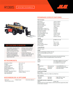 Sollevatori telescopici con torretta girevole JLG R1385