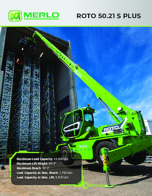 Sollevatori telescopici con torretta girevole Merlo Roto 50.21 S PLUS