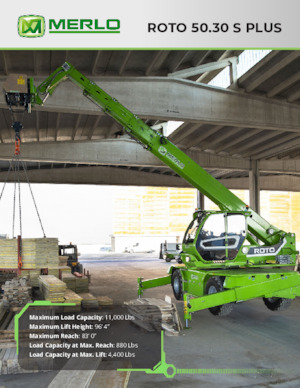 Sollevatori telescopici con torretta girevole Merlo Roto 50.30 S Plus
